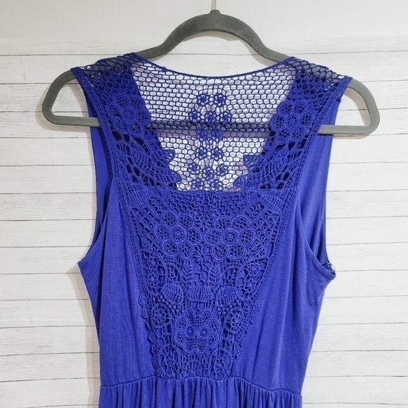 GILLI ROYAL BLUE MAXI, W CROCHET BACK DETAIL SZ MEDIUM - Picture 8 of 8
